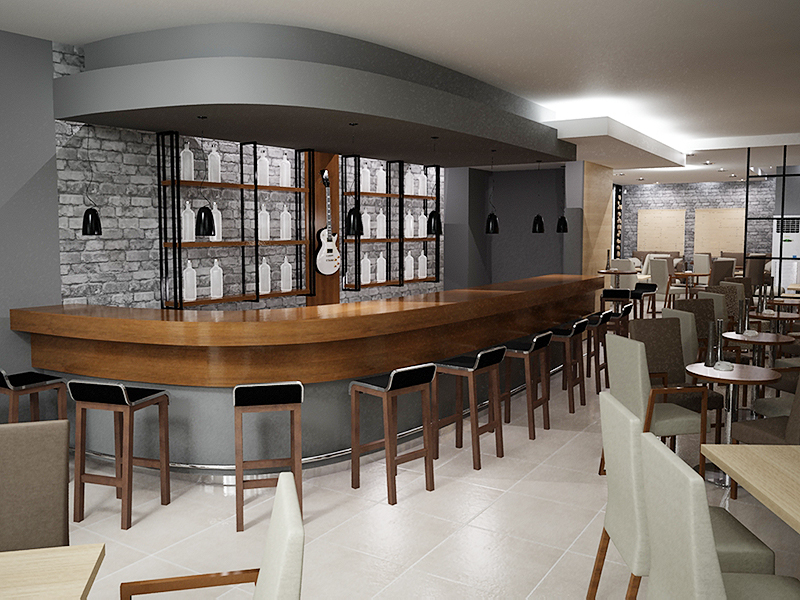3d design Cafe bar